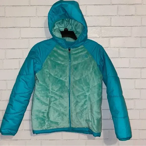 THE NORTH FACE $120 Reversible Perseus Jacket Girls 14-16 Blue / Green EUC - Picture 13 of 15
